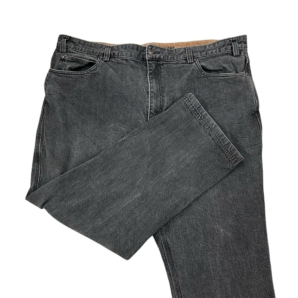 Duluth Trading Flex Ballroom Jeans Men's 44X30 Black Denim‎ Relaxed Fit Outdoor